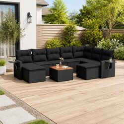 A Warm Addition to Your Outdoor Space: 10-Piece Sofa Set