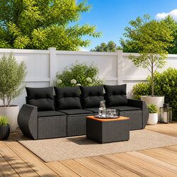 Reliable 5 Piece Garden Sofa Set with Comfort and Storage