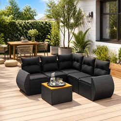 Comfortable 6 Piece Garden Sofa Set with Practical Features