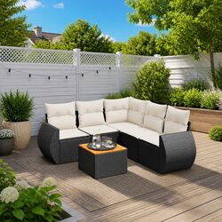 Comfortable 6-Piece Garden Sofa Set with Storage Options