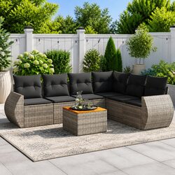 Quality 7 Piece Garden Sofa Set with Cushions and Storage