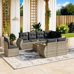 Comfortable 9-Piece Garden Sofa Set with Storage