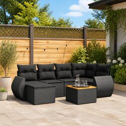 Comfortable 7 Piece Garden Sofa Set with Storage Bags