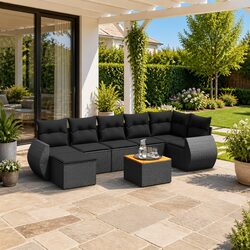 Comfortable and Practical 8-Piece Garden Sofa Set