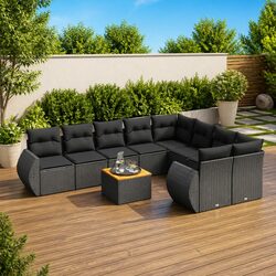10-Piece Garden Sofa Set: Practical and Comfortable