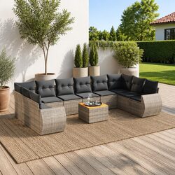 Reliable 11-Piece Garden Sofa Set with Storage Solutions