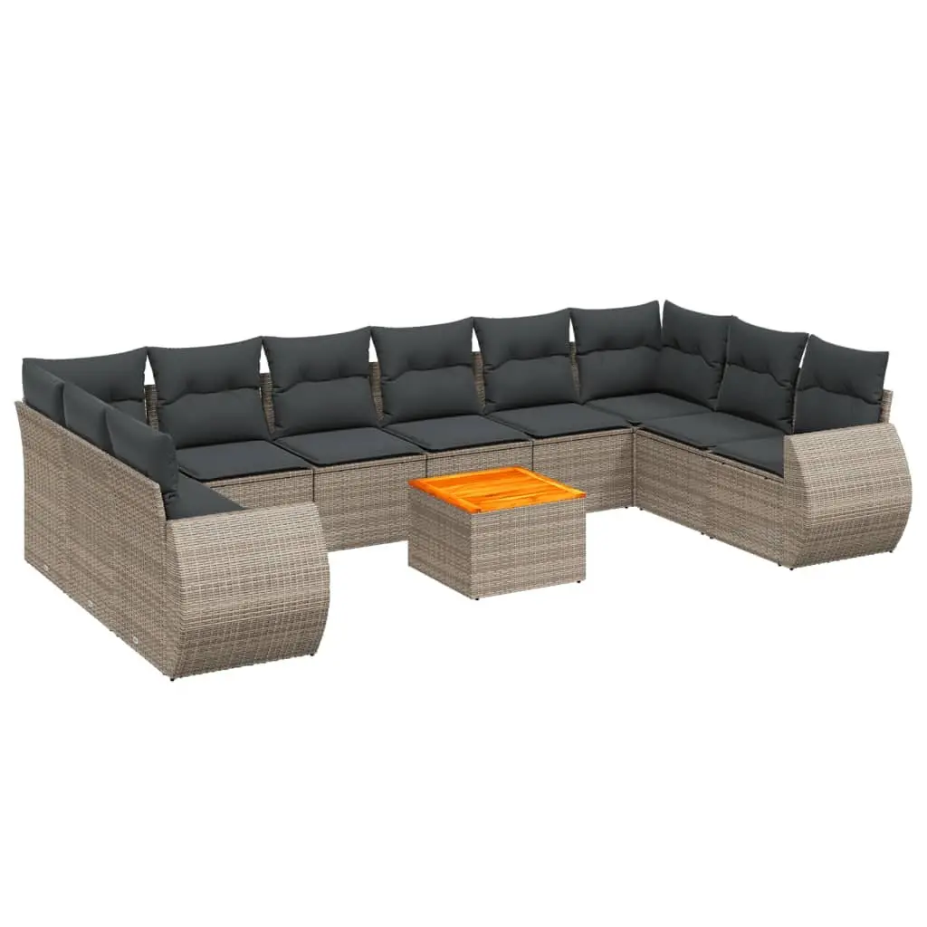 11-Piece Garden Sofa Set with Storage Solutions