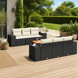 Practical 7 Piece Garden Sofa Set with Storage Options