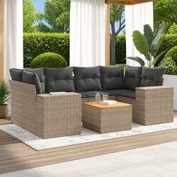 Comfortable 7 Piece Garden Sofa Set with Practical Features