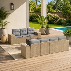 Value and Comfort in an 8-Piece Outdoor Sofa Set