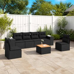Comfortable 7 Piece Garden Sofa Set with Storage