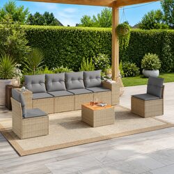 Comforting 7 Piece Garden Sofa Set with Storage Options