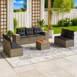 Comfortable 8 Piece Sofa Set with Practical Features