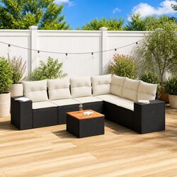 Comfortable 7 Piece Outdoor Sofa Set with Storage