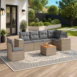 Comfort Meets Value in 7 Piece Garden Sofa Set
