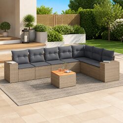 Reliable 8 Piece Garden Sofa Set with Storage and Comfort