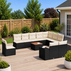 Comfortable and Practical 11 Piece Garden Sofa Set