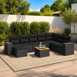 Comfortable and Practical 9 Piece Sofa Set for Outdoors