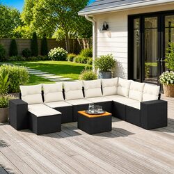 9 Piece Garden Sofa Set: Comfort and Practicality Combined