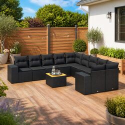 Comfortable 11-Piece Garden Sofa Set for Outdoor Use