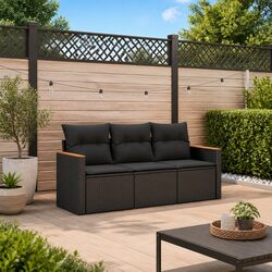 Reliable Black Outdoor Sofa Set for Comfortable Seating