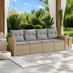 Comfortable 4 Piece Patio Sofa Set with Practical Features
