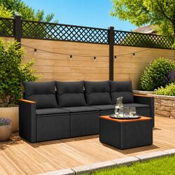 Comfortable 5-Piece Garden Sofa Set with Storage Features