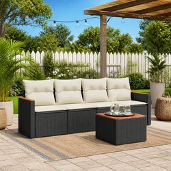 Practical 5 Piece Outdoor Sofa Set with Removable Cushions