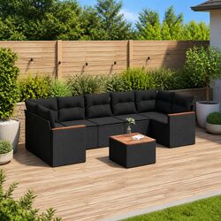 Comfortable 8-Piece Garden Sofa Set with Storage