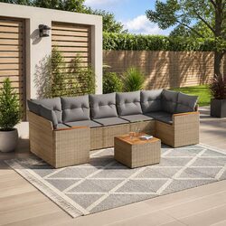 Value-Driven 8-Piece Garden Sofa Set with Storage