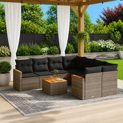 Comfortable and Functional 9 Piece Garden Sofa Set