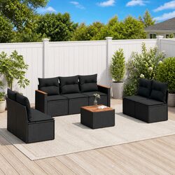 Reliable Black Modular Garden Sofa Set for Outdoors