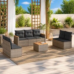 A Reliable and Cozy 8-Piece Outdoor Sofa Set