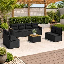 Comfortable and Reliable 9 Piece Outdoor Garden Sofa Set