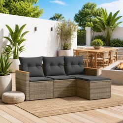 Comfort and Value: Grey 4-Piece Garden Sofa Set