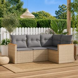 Practical and Durable: 4-Piece Outdoor Sofa Set