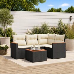 Reliable 5 Piece Garden Sofa Set with Comfortable Cushions