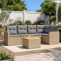 Comfortable 6 Piece Garden Sofa Set with Practical Features