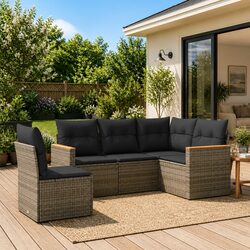 Reliable 5 Piece Garden Sofa Set with Practical Features