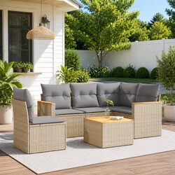 Warm and Functional 6 Piece Outdoor Sofa Set
