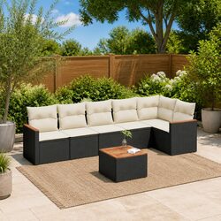 Comfortable 7 Piece Outdoor Sofa Set with Removable Covers