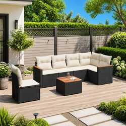 Comfortable 7-Piece Outdoor Sofa Set with Storage