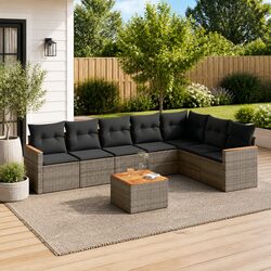 Comfortable 8-Piece Garden Sofa Set with Storage