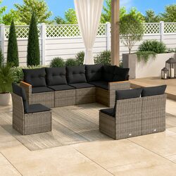 Comfortable 8 Piece Garden Sofa Set with Storage