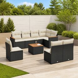 Comfortable 9-Piece Outdoor Sofa Set with Practical Storage