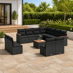 Comfortable 12-Piece Garden Sofa Set with Storage Space