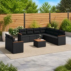 Durable 10-Piece Outdoor Sofa Set with Storage Bag