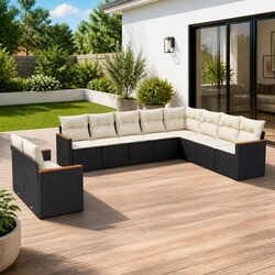 Comfortable and Valuable 10 Piece Garden Sofa Set