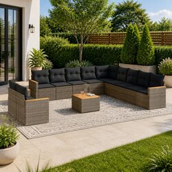 Value-Driven Grey 12-Piece Outdoor Sofa Set