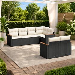 Value-Packed 7 Piece Garden Sofa Set with Cushions